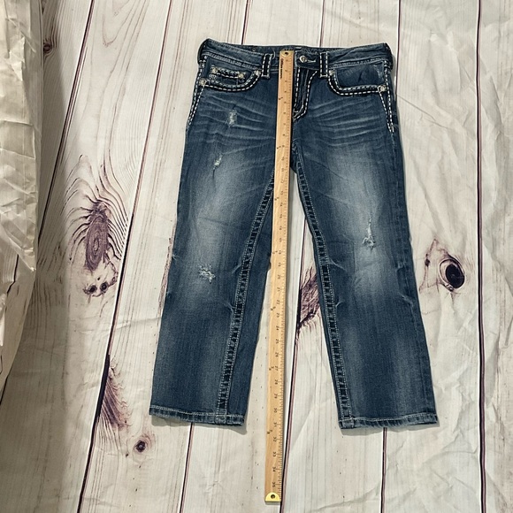 Miss Me Boyfriend Crop Jeans Some Distressed Size 26 - Picture 7 of 7